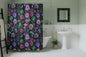 Neon Black Shower Curtain - 71" × 74" - Home Decor