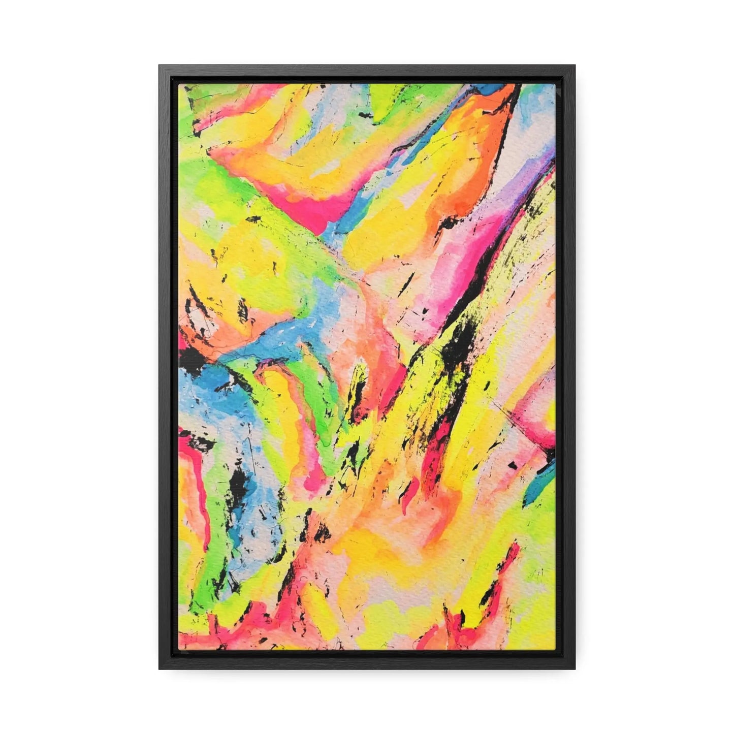 Neon Fire Gallery Canvas Wraps, Vertical Frame 12″ x 18″ Premium Gallery Wraps (1.25″)