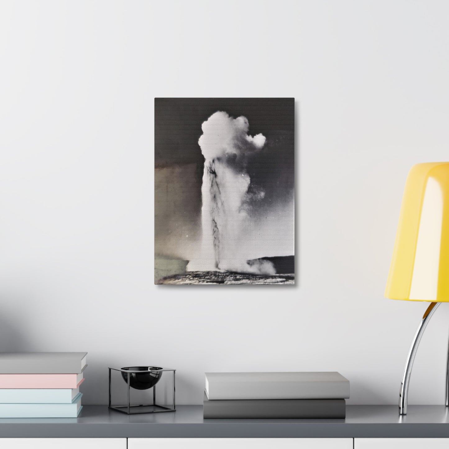 Old Faithful Geyser Yellowstone Stretched Canvas