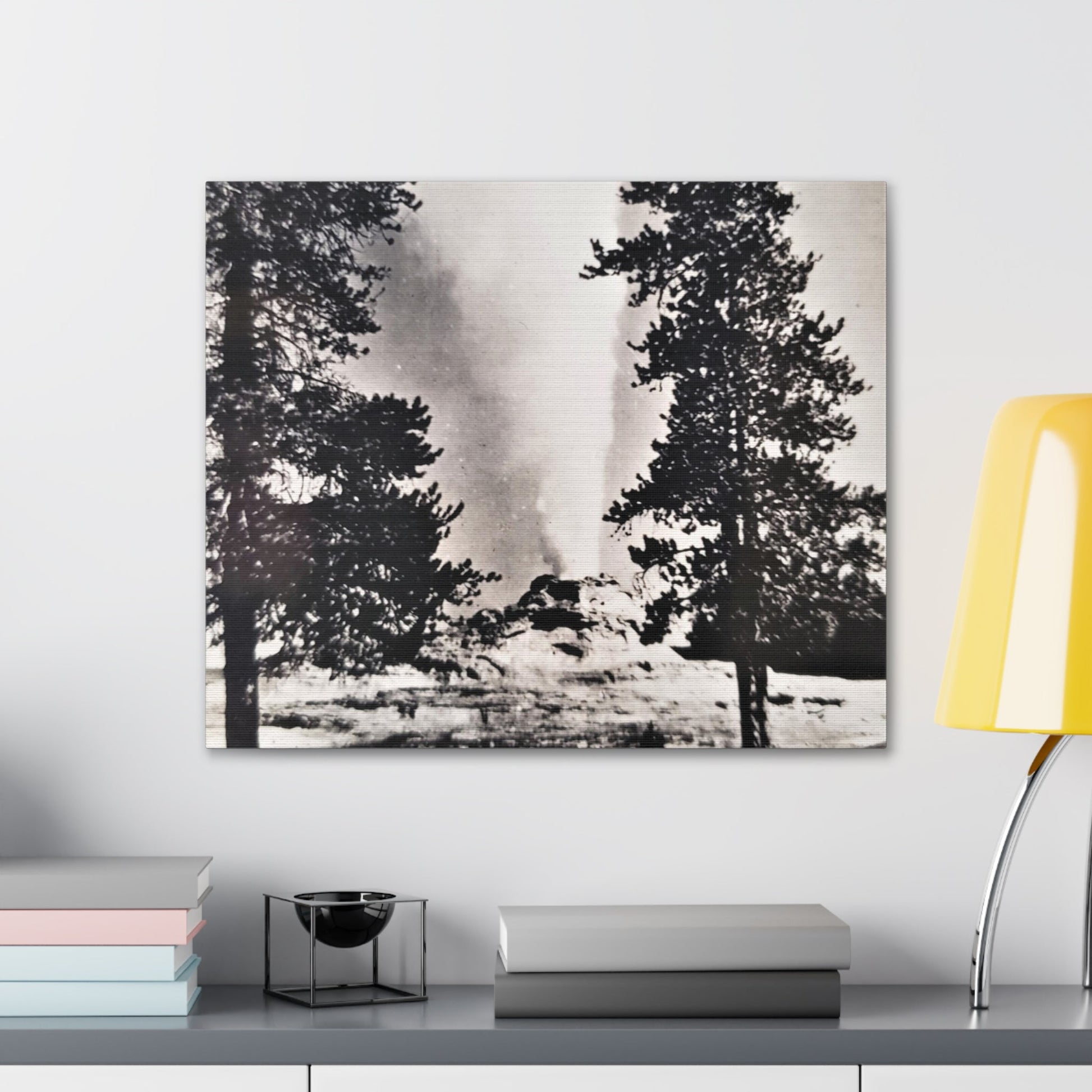 Castle Geyser Yellowstone Canvas Gallery Wraps - 24″ x 20″ 1.25" - Canvas