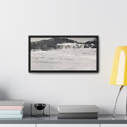 Mammoth Hot Springs Yellowstone Gallery Canvas Wraps Horizontal Frame 20″ x 10″ Black Premium Gallery Wraps (1.25″)