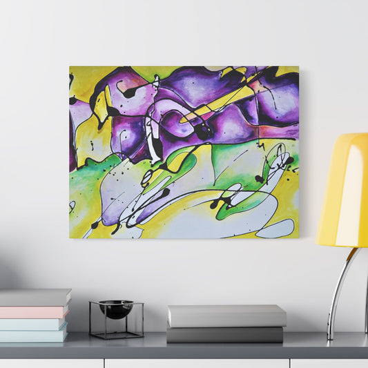 Purple Mountains Satin Canvas, Stretched