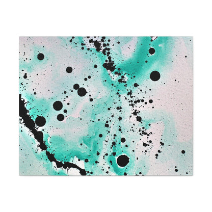 Teal Burst Stretched Canvas 1.5" 30″ x 24″