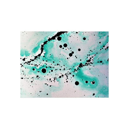 Teal Burst Fine Art Posters 32" x 24" (Horizontal) Matte