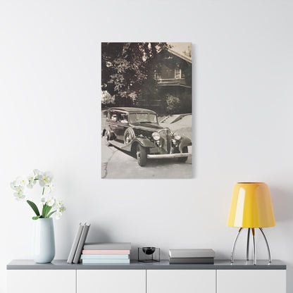 Classic Car Satin Canvas Stretched