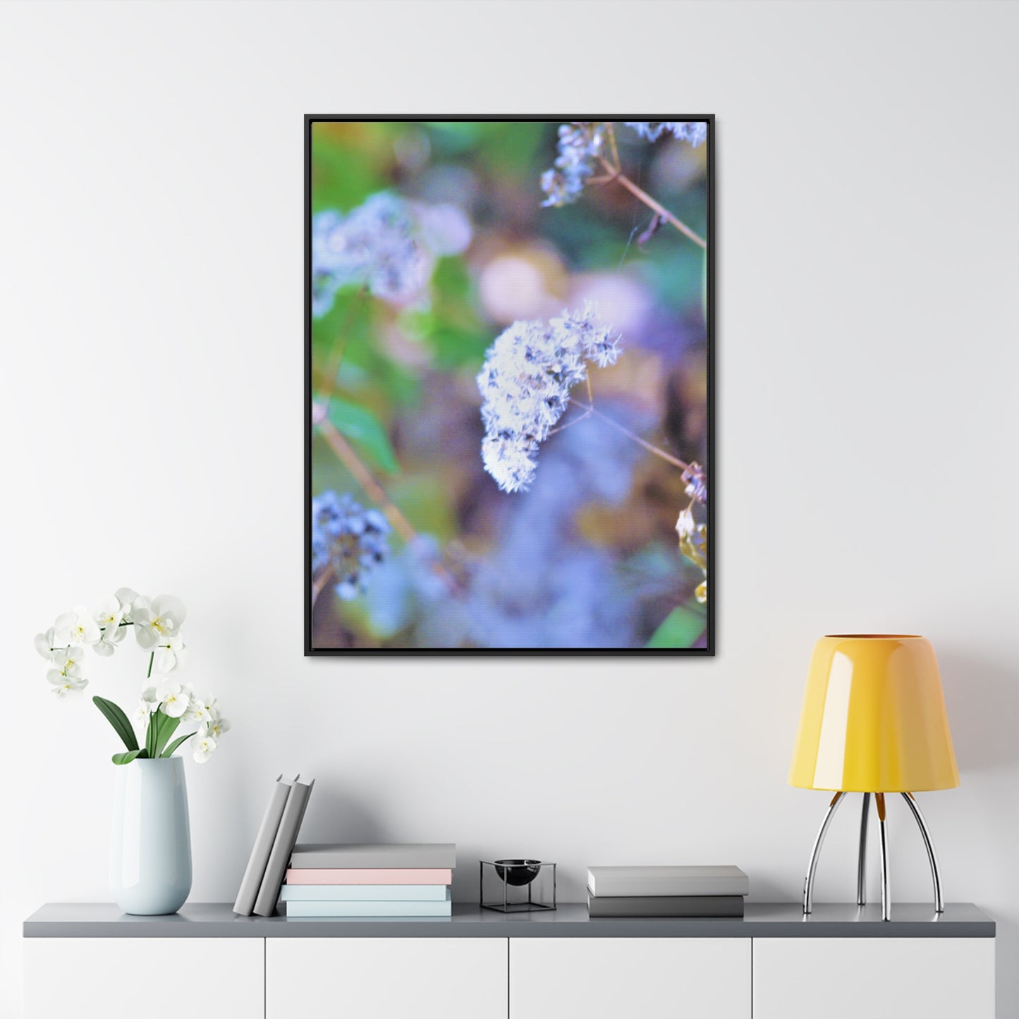 Macro Blue Gallery Canvas Wraps, Vertical Frame