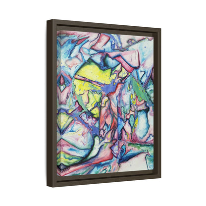 Alien Abstract Colorful Framed Canvas Art - Kia Day Design