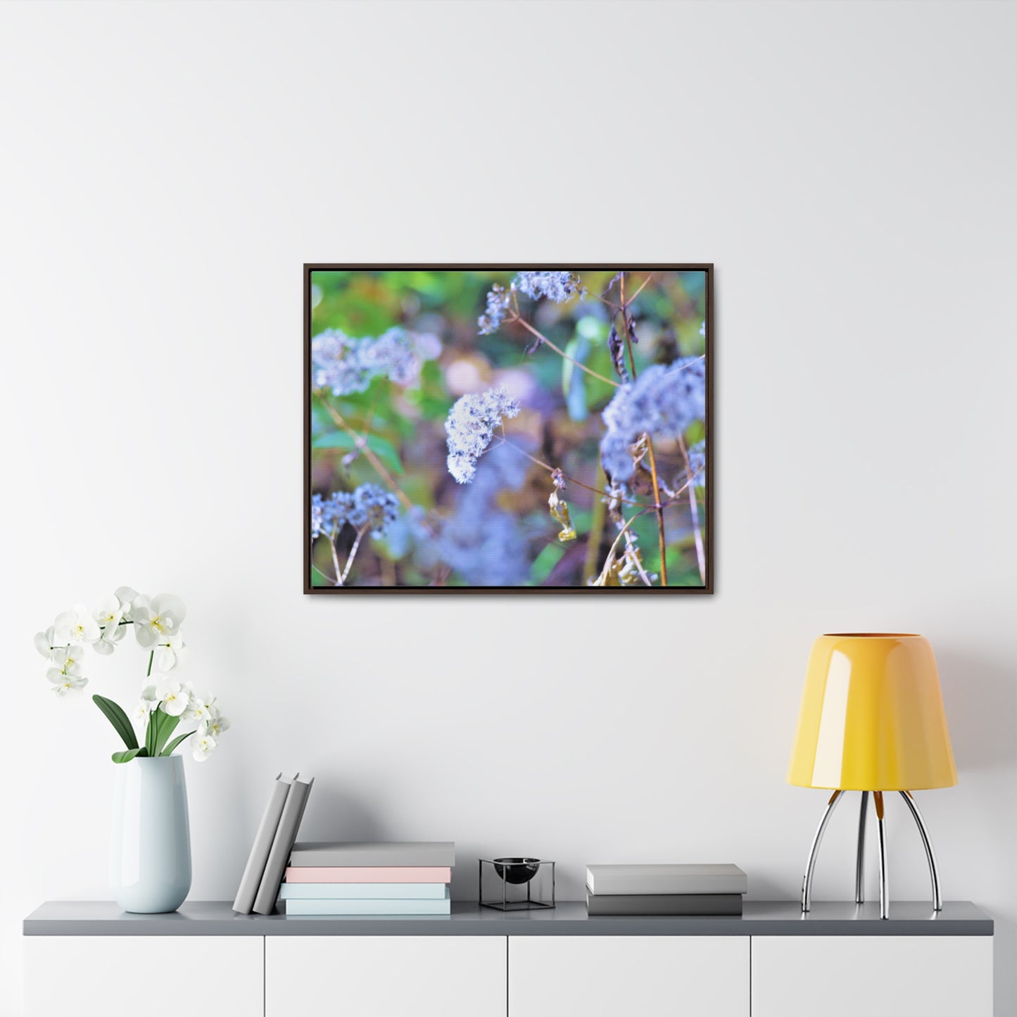 Macro Blue Gallery Canvas Wraps, Horizontal Frame