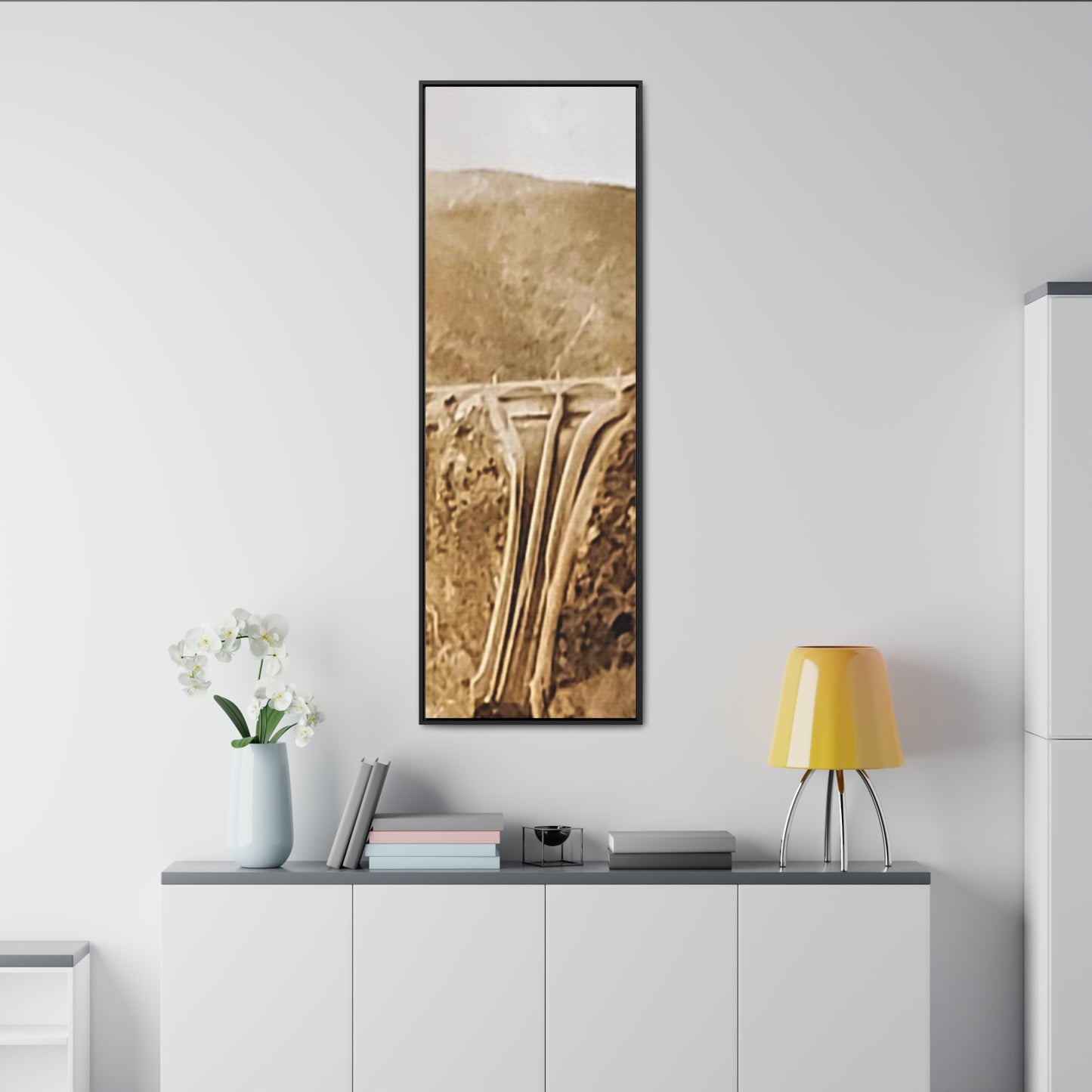 Back View Morris Dam Spillway Gallery Canvas Wraps, Vertical Frame