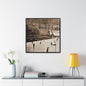 Rockefeller Plaza Easter 1945 Gallery Canvas Wraps Square Frame 30″ x 30″ 1.25" Black
