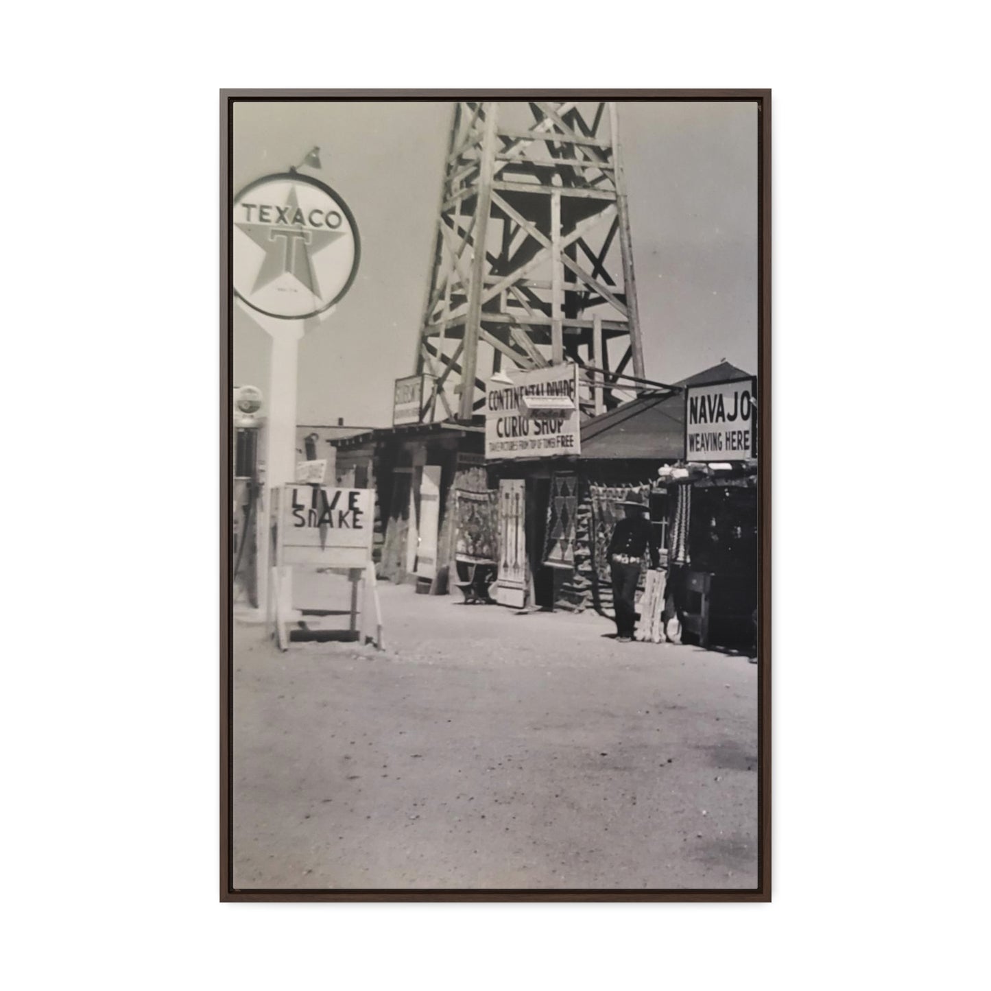 Texaco Station Continental Divide Gallery Canvas Wraps, Vertical Frame