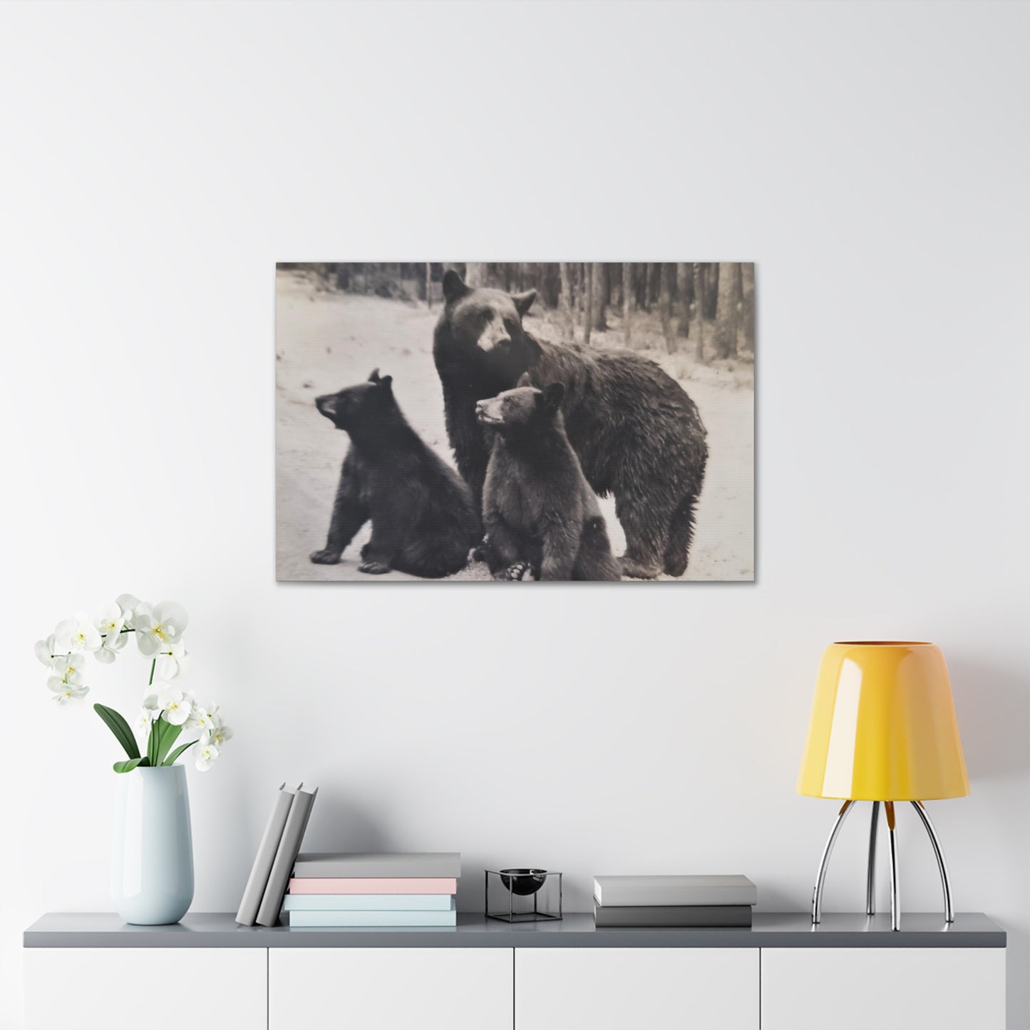 Yellowstone Black Bears Canvas Gallery Wraps