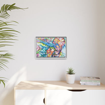 Multi-Color Abstract Framed Canvas Art Print - Kia Day Design