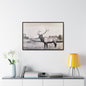 Yellowstone Bull Elk Gallery Canvas Wraps Horizontal Frame 36″ x 24″ Walnut Premium Gallery Wraps (1.25″)