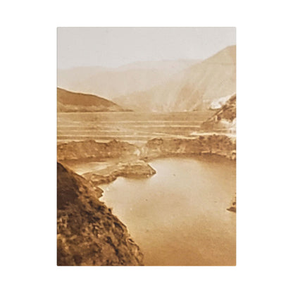 San Gabriel Dirt Fill Dam 1 Satin Canvas Stretched