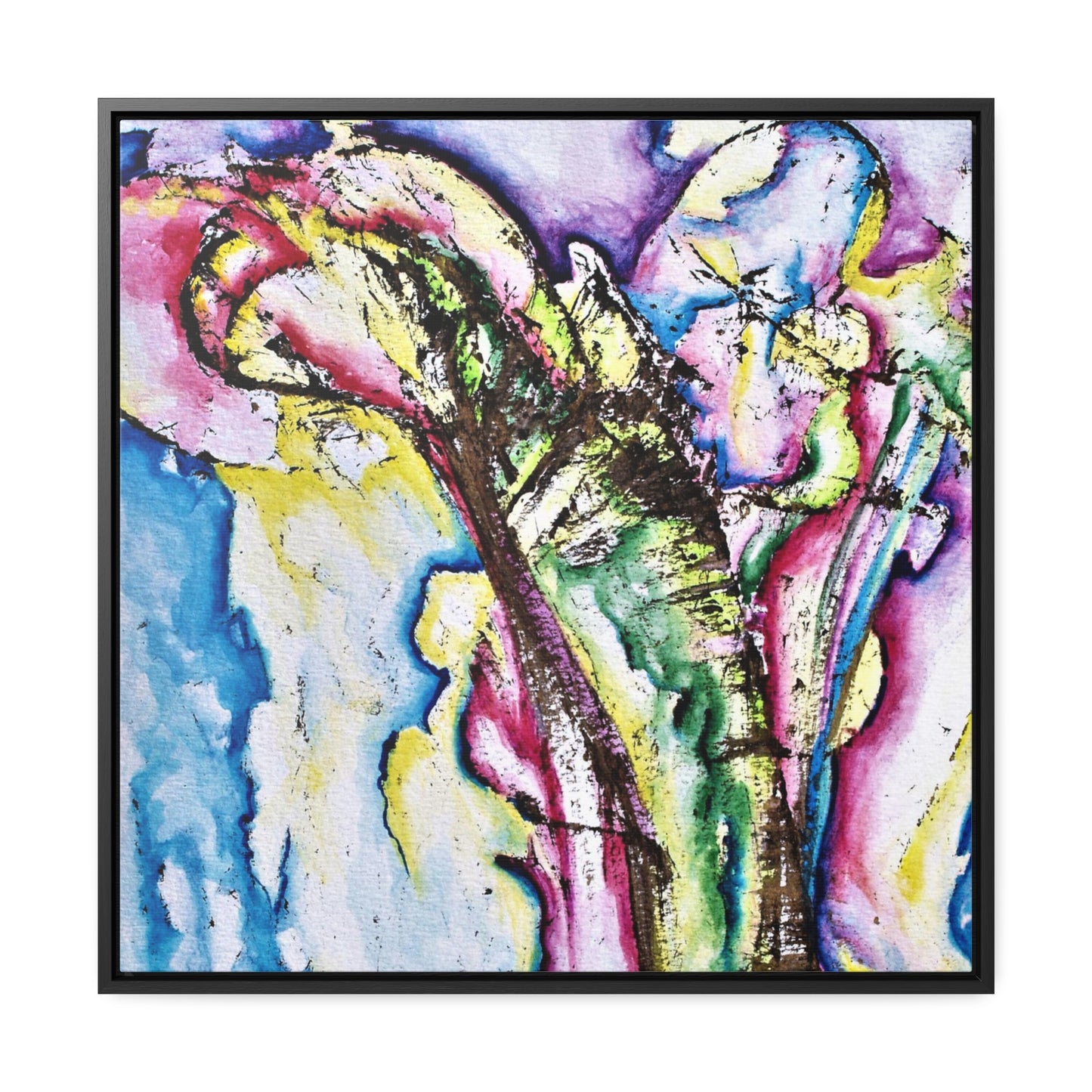 Calla Lilies Gallery Canvas Wraps, Square Frame