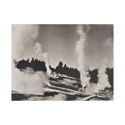 Norris Geyser Yellowstone Satin Canvas Stretched 24″ x 18″ (Horizontal) 1.5"