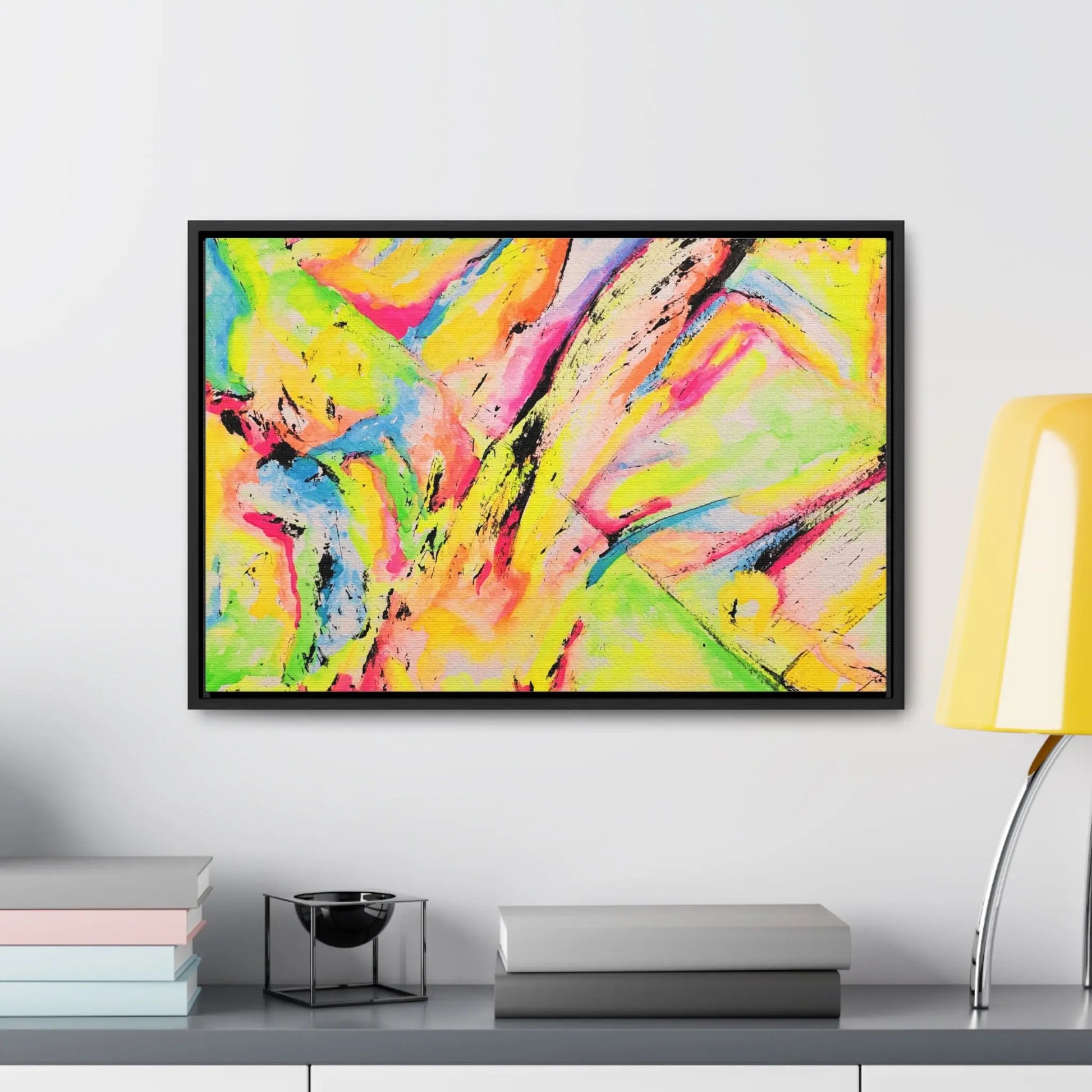 Neon Fire Gallery Canvas Wraps, Horizontal Frame