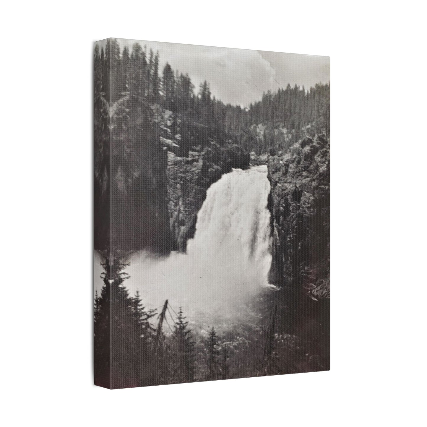 Upper Falls Yellowstone Satin Canvas, Stretched