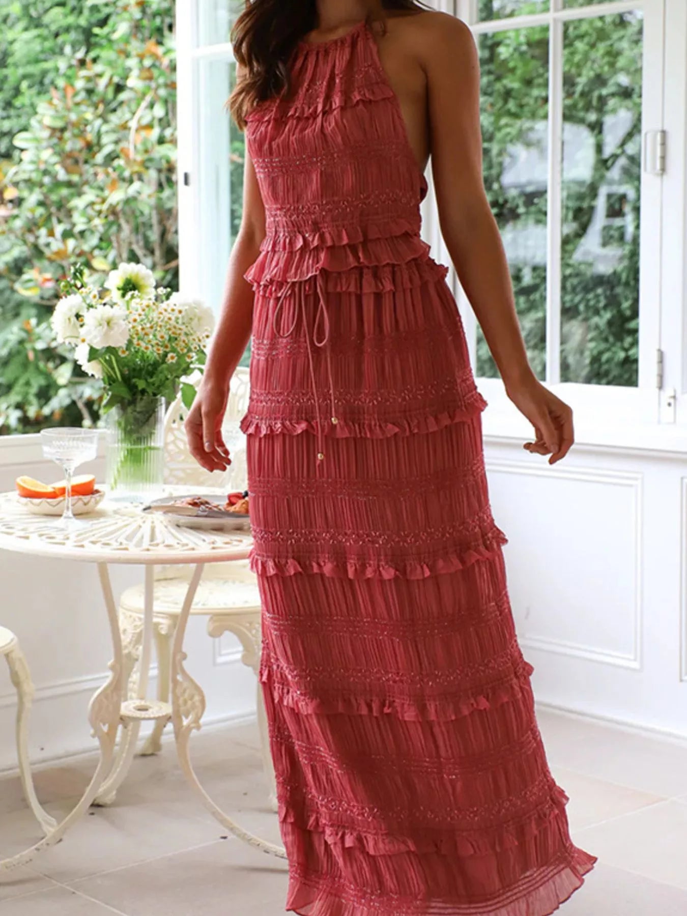 Sleeveless Top and Maxi Skirt Set- Shopimist- {{Product type}}