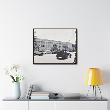 Sunset Bowling Center Largest in U.S 1939 Gallery Canvas Wraps Horizontal Frame 30″ x 24″ Walnut Premium Gallery Wraps (1.25″)