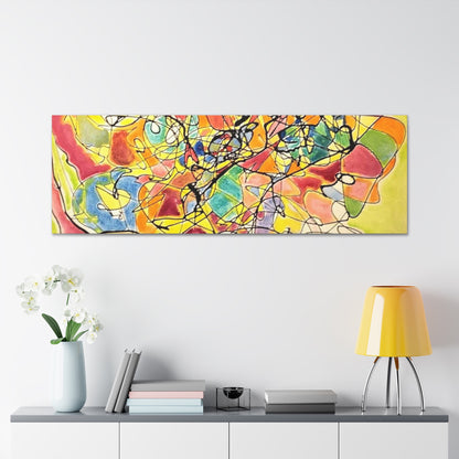 Yellow Abstract Canvas Gallery Wraps