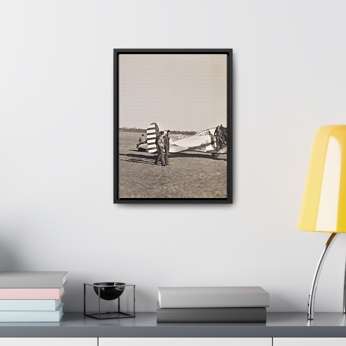 Army Pursuit Plane Ames Airport 1939 Gallery Canvas Wraps, Vertical Frame