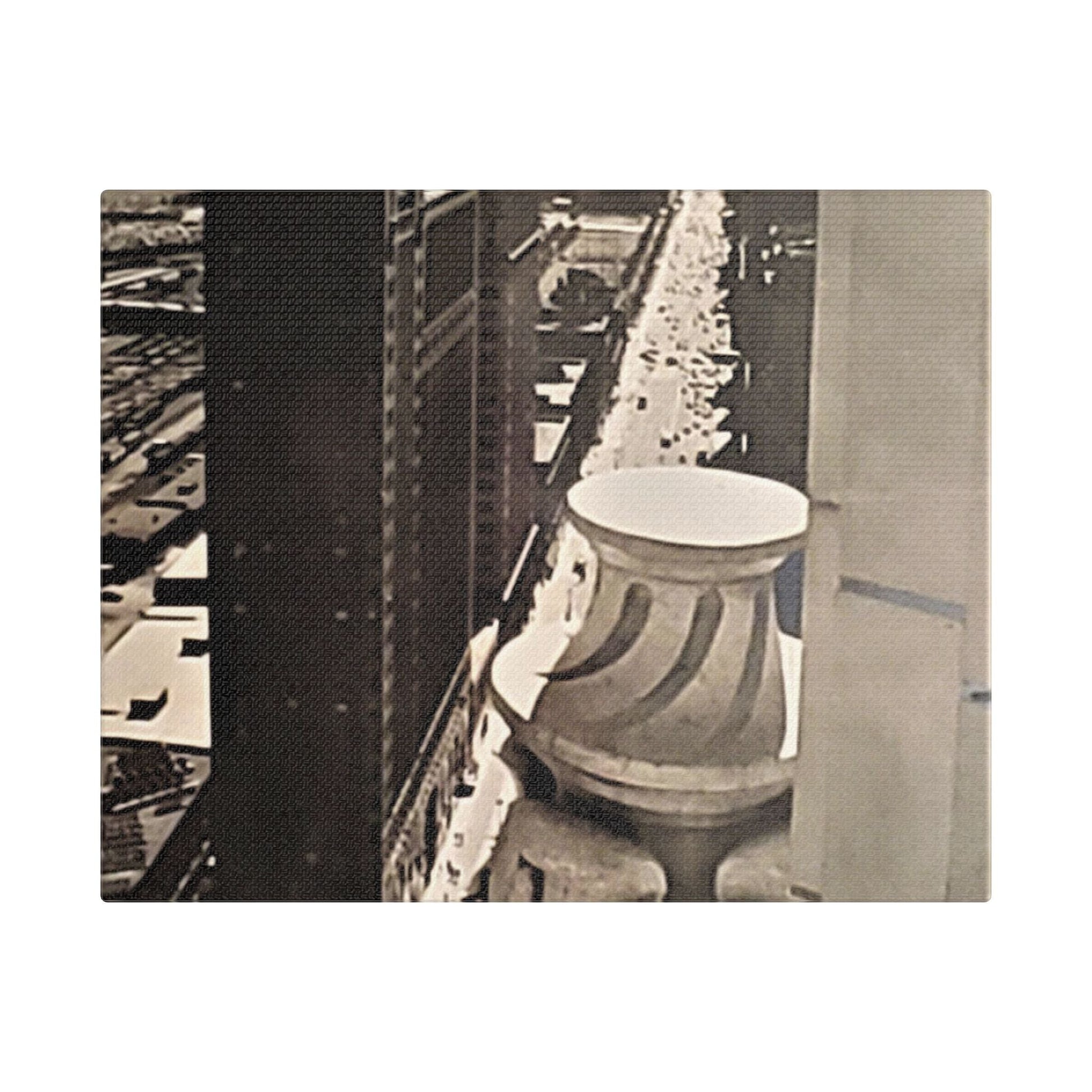Michigan Ave Chicago Satin Canvas Stretched