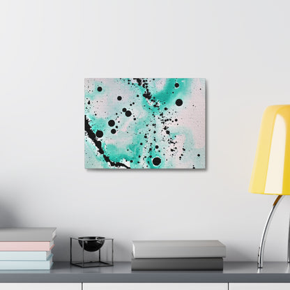 Teal Burst Stretched Canvas