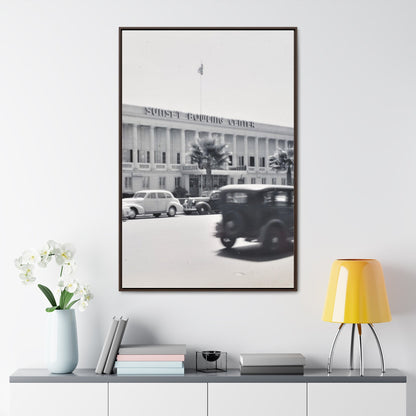 Sunset Bowling Center Largest in U.S 1939 Gallery Canvas Wraps Vertical Frame 32″ x 48″ Premium Gallery Wraps (1.25″) Walnut