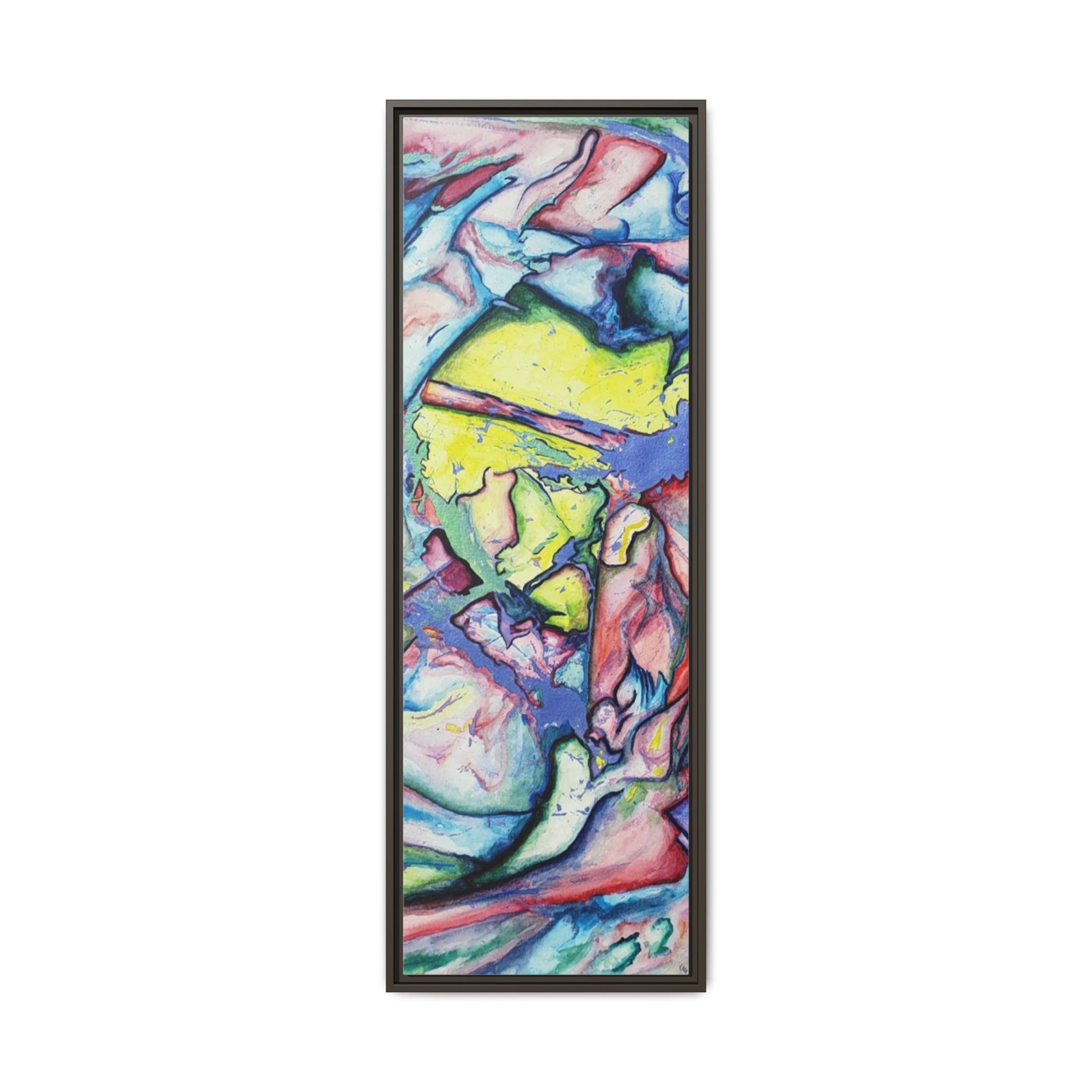 Alien Abstract Colorful Framed Canvas Art - Kia Day Design