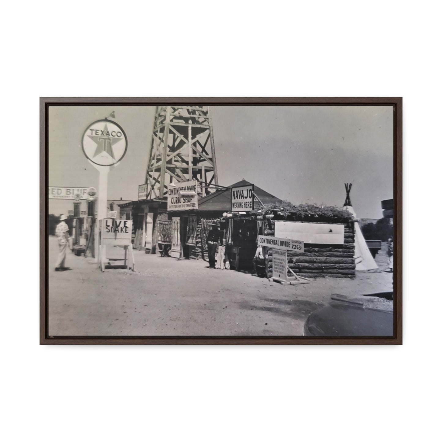 Texaco Station Continental Divide Gallery Canvas Wraps, Horizontal Frame