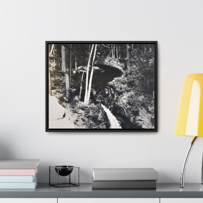 Narada Falls Yellowstone Gallery Canvas Wraps Horizontal Frame 20″ x 16″ Black 1.25"