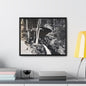 Narada Falls Yellowstone Gallery Canvas Wraps Horizontal Frame 20″ x 16″ Black 1.25"
