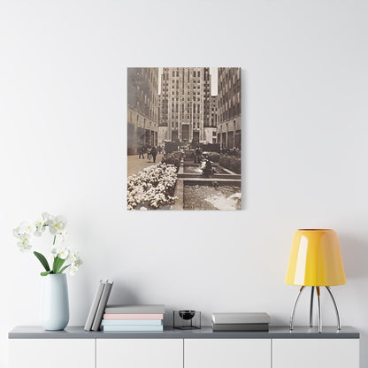 Rockefeller Plaza Satin Canvas Stretched