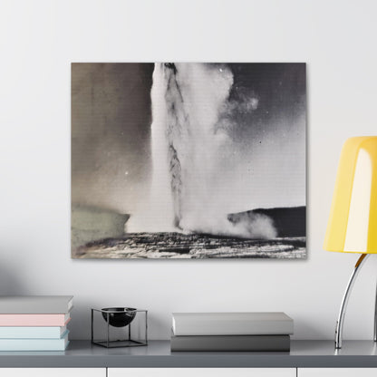 Old Faithful Geyser Yellowstone Canvas Gallery Wraps 24″ x 20″ 1.25"