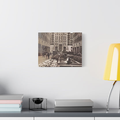 Rockefeller Plaza Satin Canvas Stretched