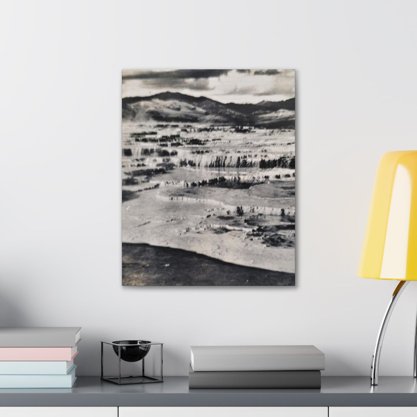 Springs at top of Jupiter Terrace Yellowstone Canvas Gallery Wraps 16″ x 20″ 1.25"
