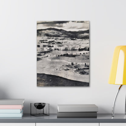 Springs at top of Jupiter Terrace Yellowstone Canvas Gallery Wraps 16″ x 20″ 1.25"