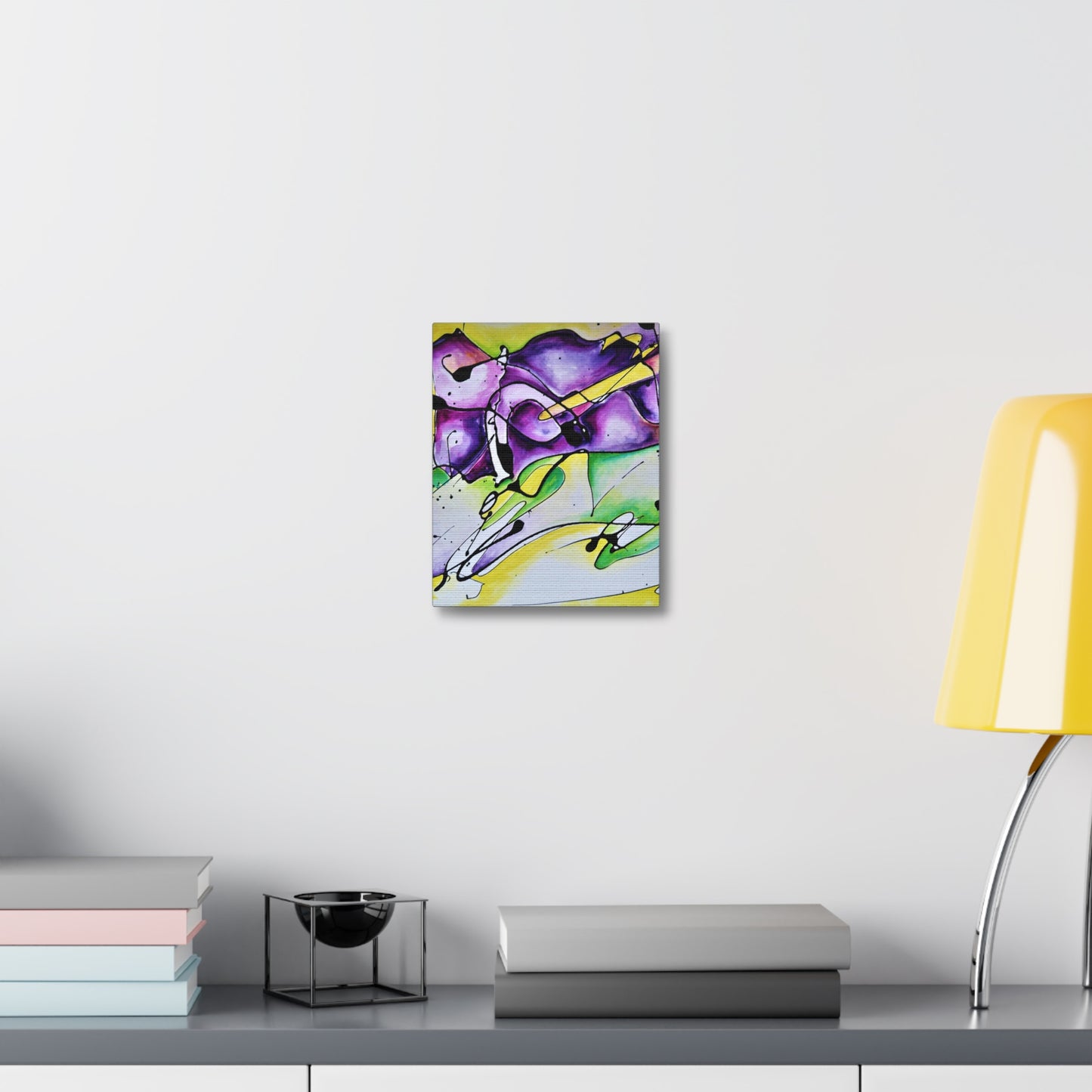 Purple Mountains Stretched Canvas