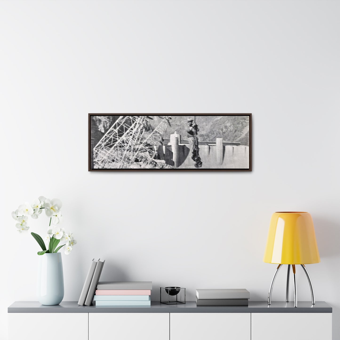 Suspended Boulder Dam Worker Gallery Canvas Wraps, Horizontal Frame