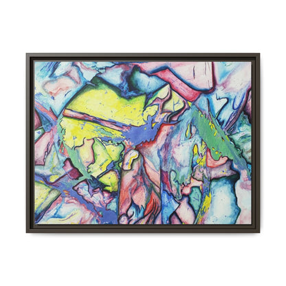 Alien Abstract Colorful Framed Canvas Art - Kia Day Design