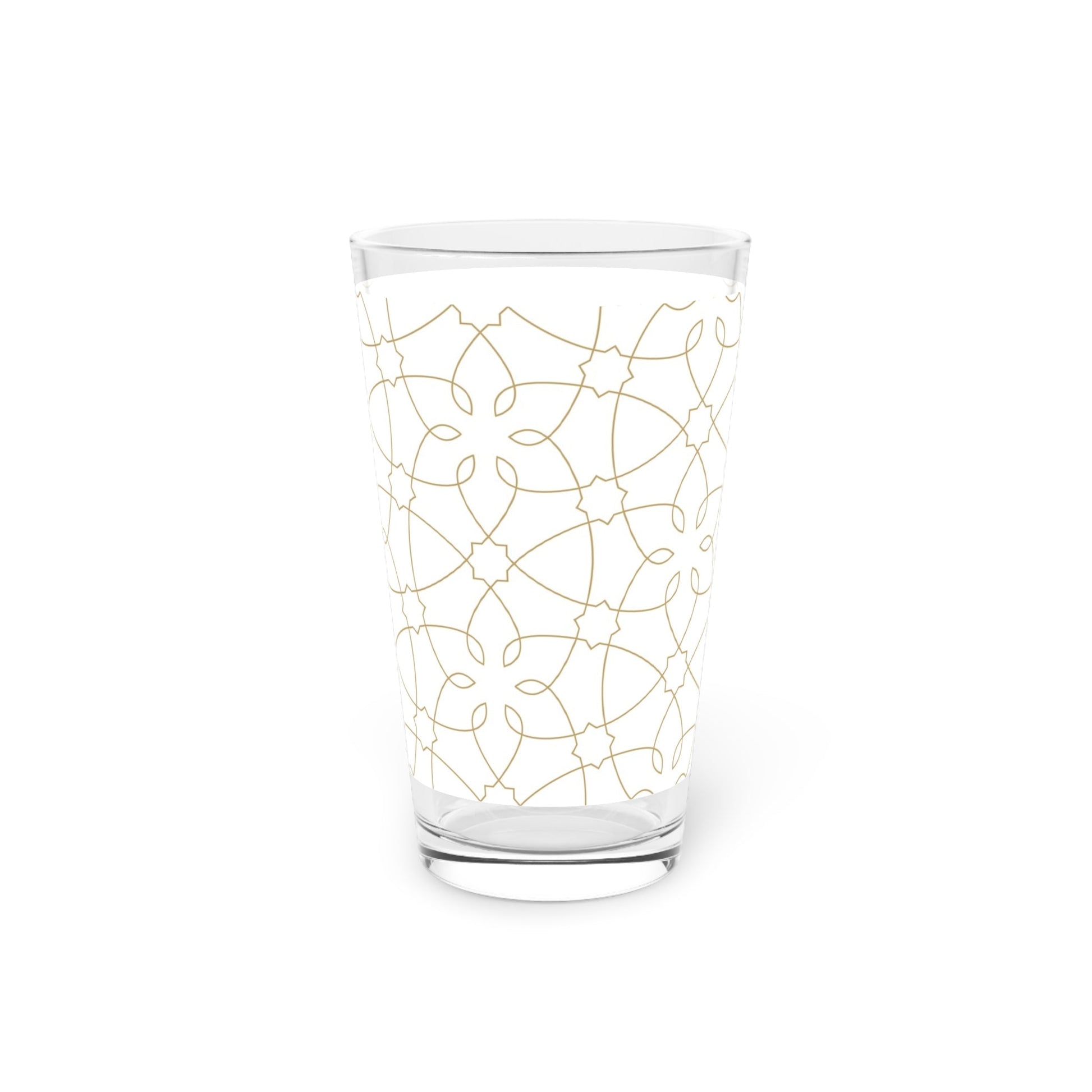 Gold Pattern Pint Glass - 16oz - Kia Day Design