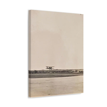 Plane Landing Omaha Airport 1939 Stretched Canvas