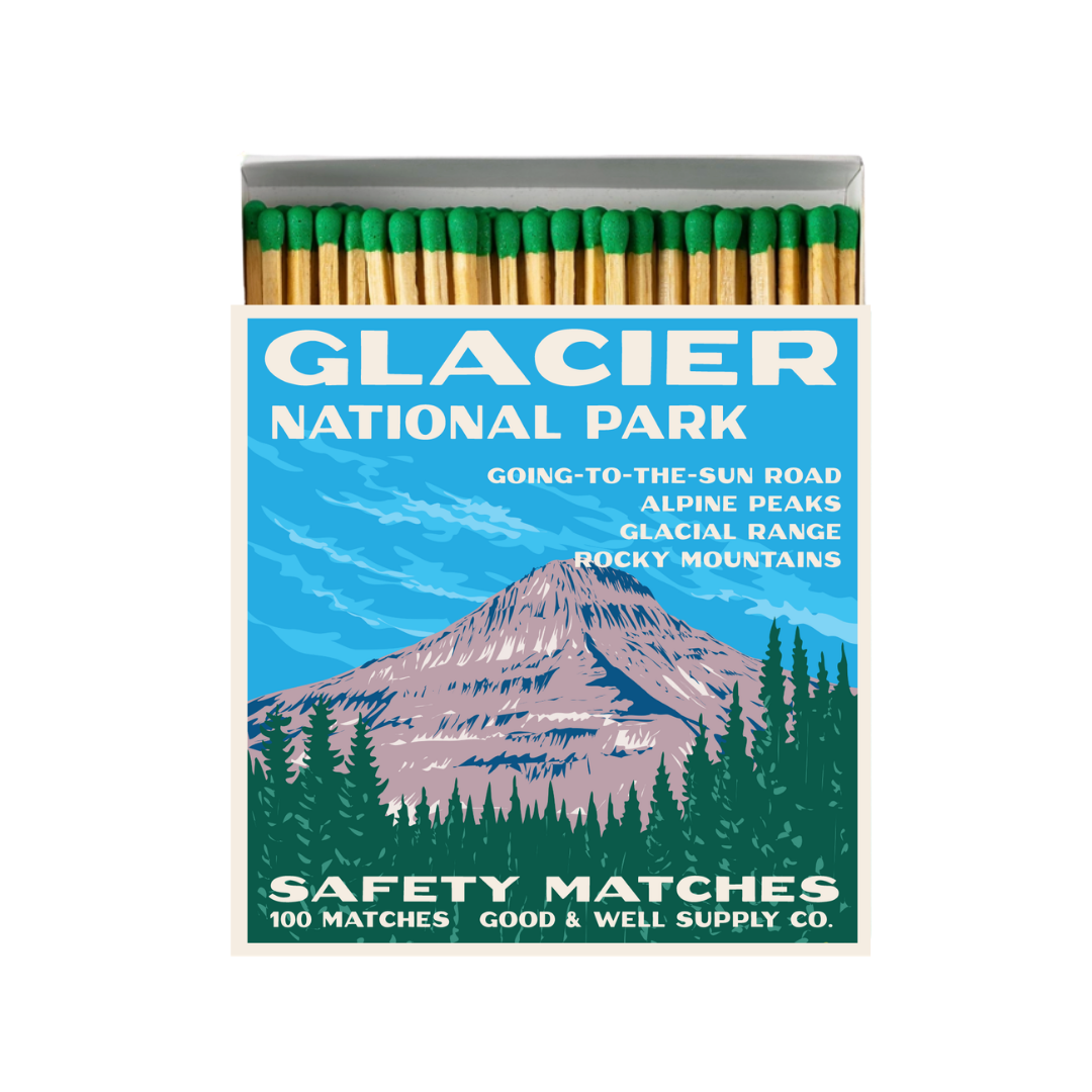Glacier Vintage National Park Cabin Matches - -