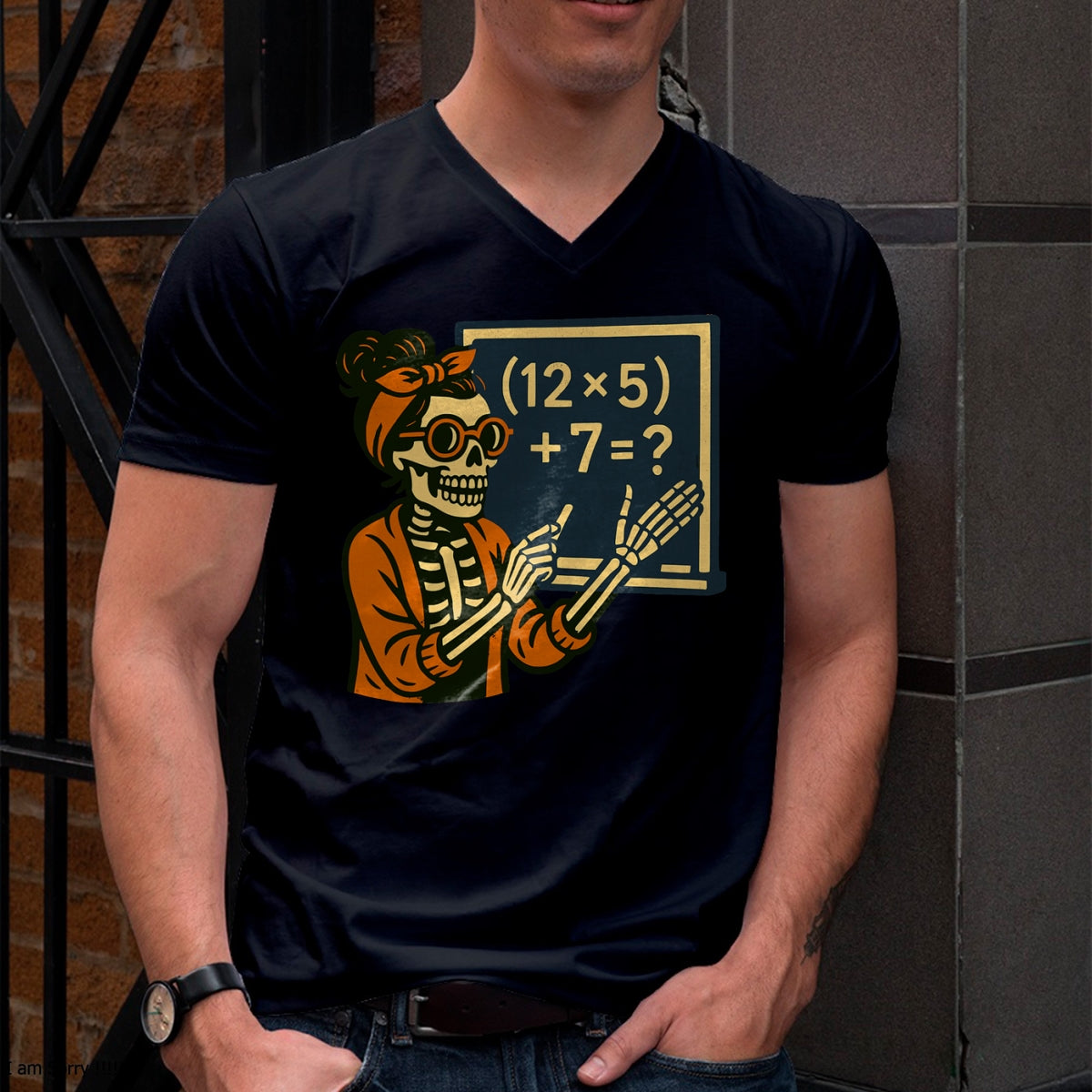 67 Teacher Halloween Skeleton Six Seven Meme Brainrot Math T-Shirt - Halloween Unisex T-Shirt/Hoodie - NGHL00 - -