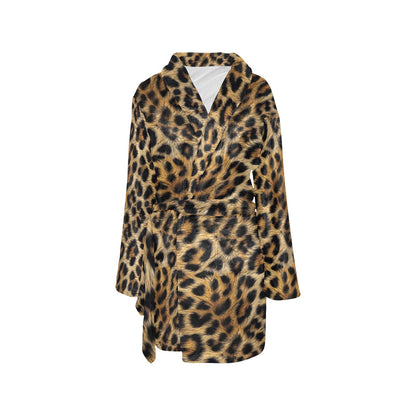 Baha Ranch Retro Pop Western Leopard Cowgirl Robe - - Robes