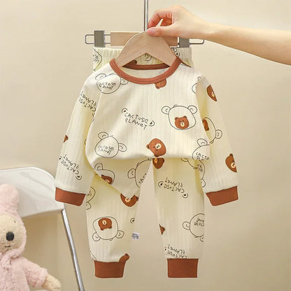 Pure Cotton Pajamas Long Sleeve Top and Pants Set