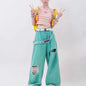 American Retro Distressed Tattered Jeans - Picture Color M - jeans