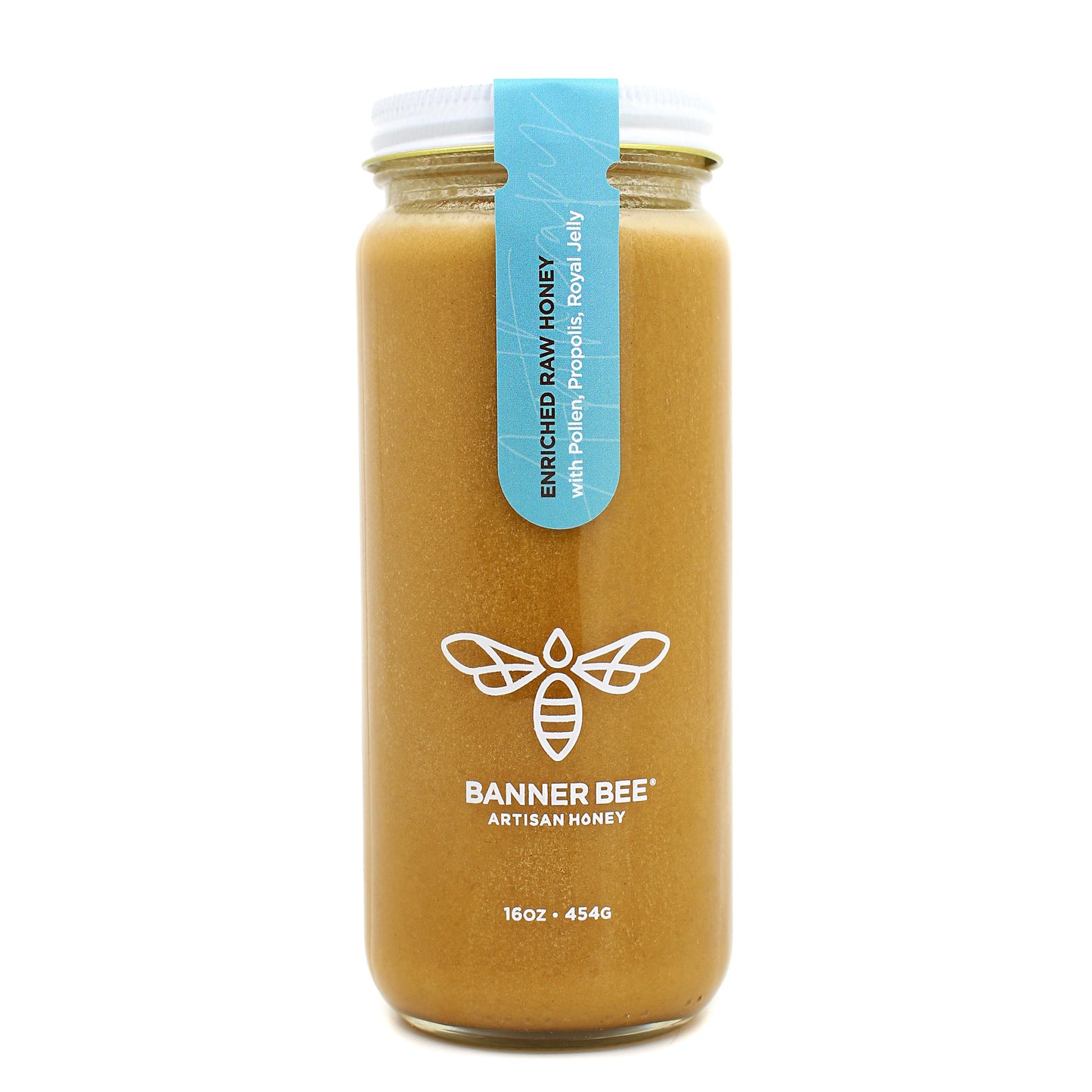Ultra Enriched Raw Honey - 16oz glass jar - Infused/Enriched Honey